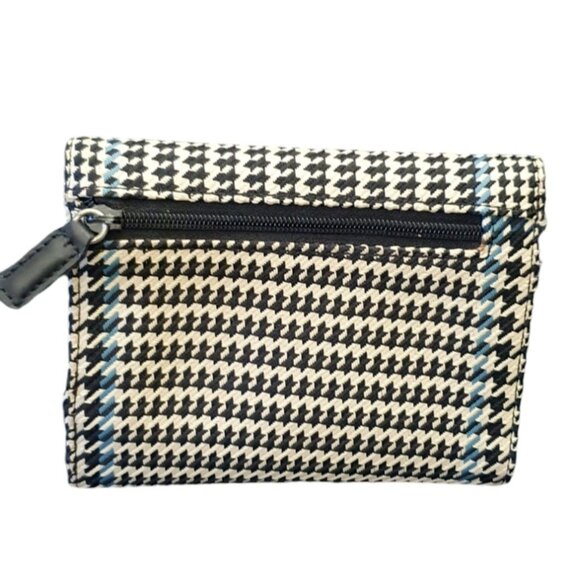 Lauren Ralph Fold Wallet Houndstooth Leather Signature Logo Classic Women Access - Picture 3 of 11